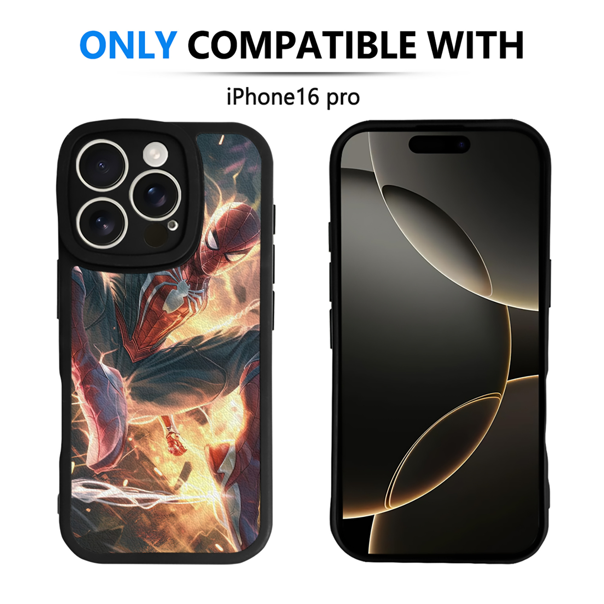 Spider Man スパイダーマン 【iPhone 16シリーズ対応】シリコンスマホケース（レザー調） 材質：シリコン